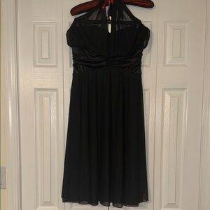 XOXO Black Strapless Halter Cocktail Dress